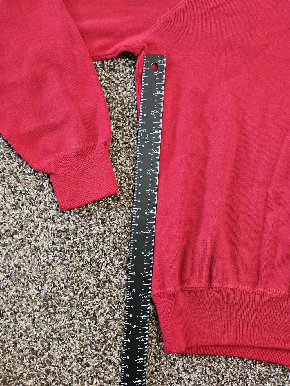 Polo by Ralph Lauren Men's Red Cotton Crewneck Sweater(size Large)